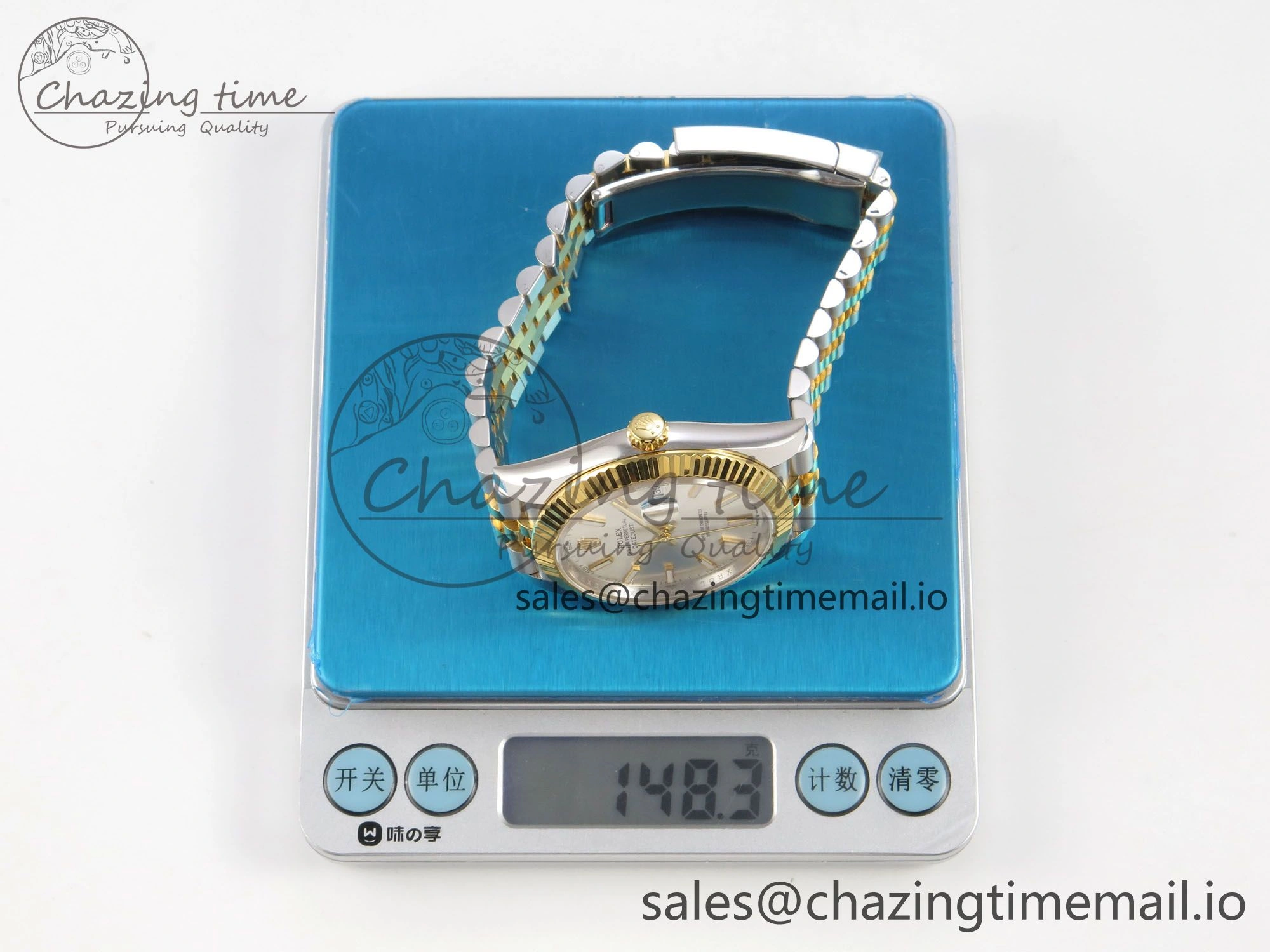 DateJust 41 126333 SS YG ARF 1:1 Best Edition Silver Stick Dial on Jubilee Bracelet SH3235 (Weighted)
