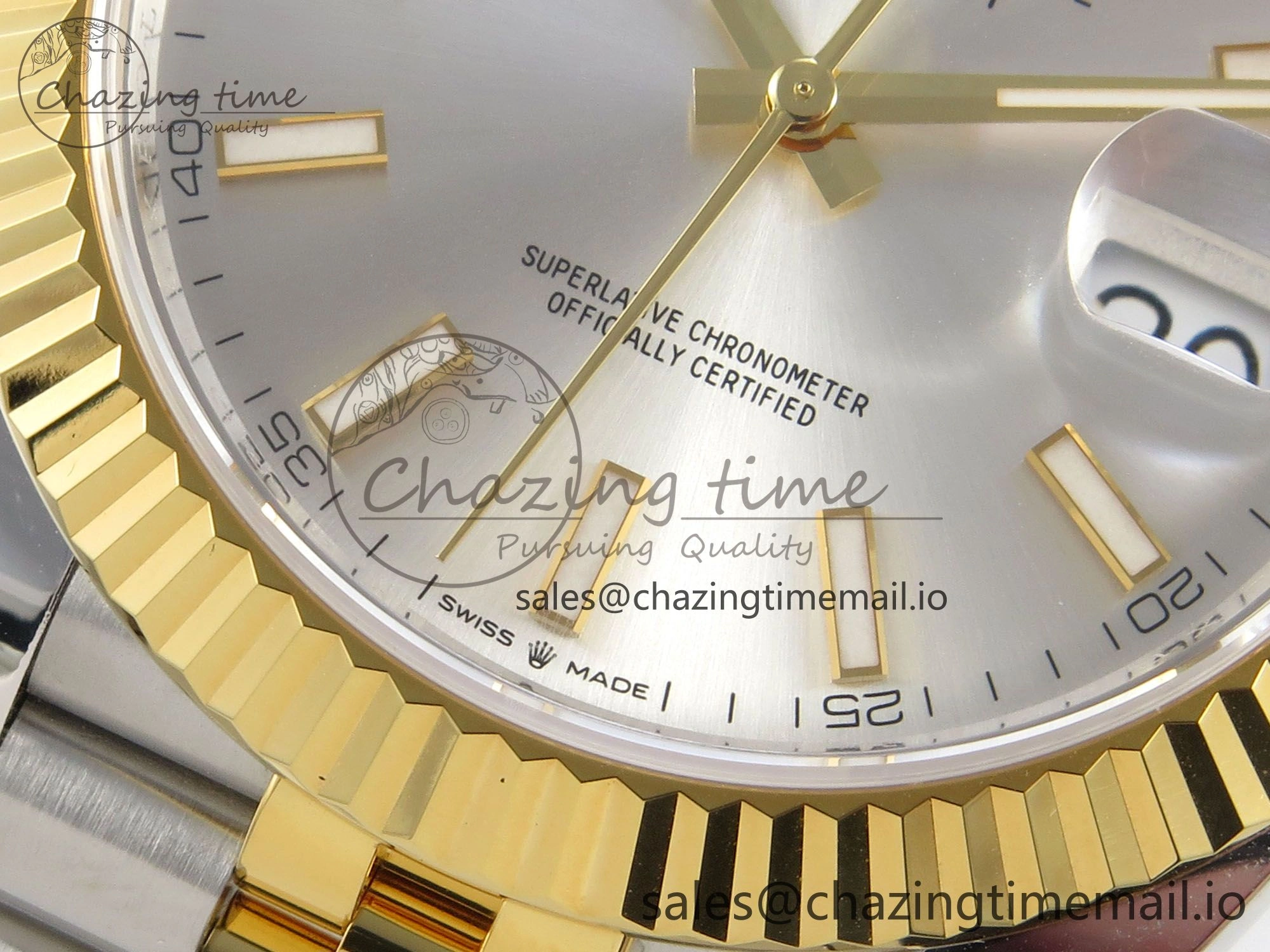 DateJust 41 126333 SS YG ARF 1:1 Best Edition Silver Stick Dial on Jubilee Bracelet SH3235 (Weighted)