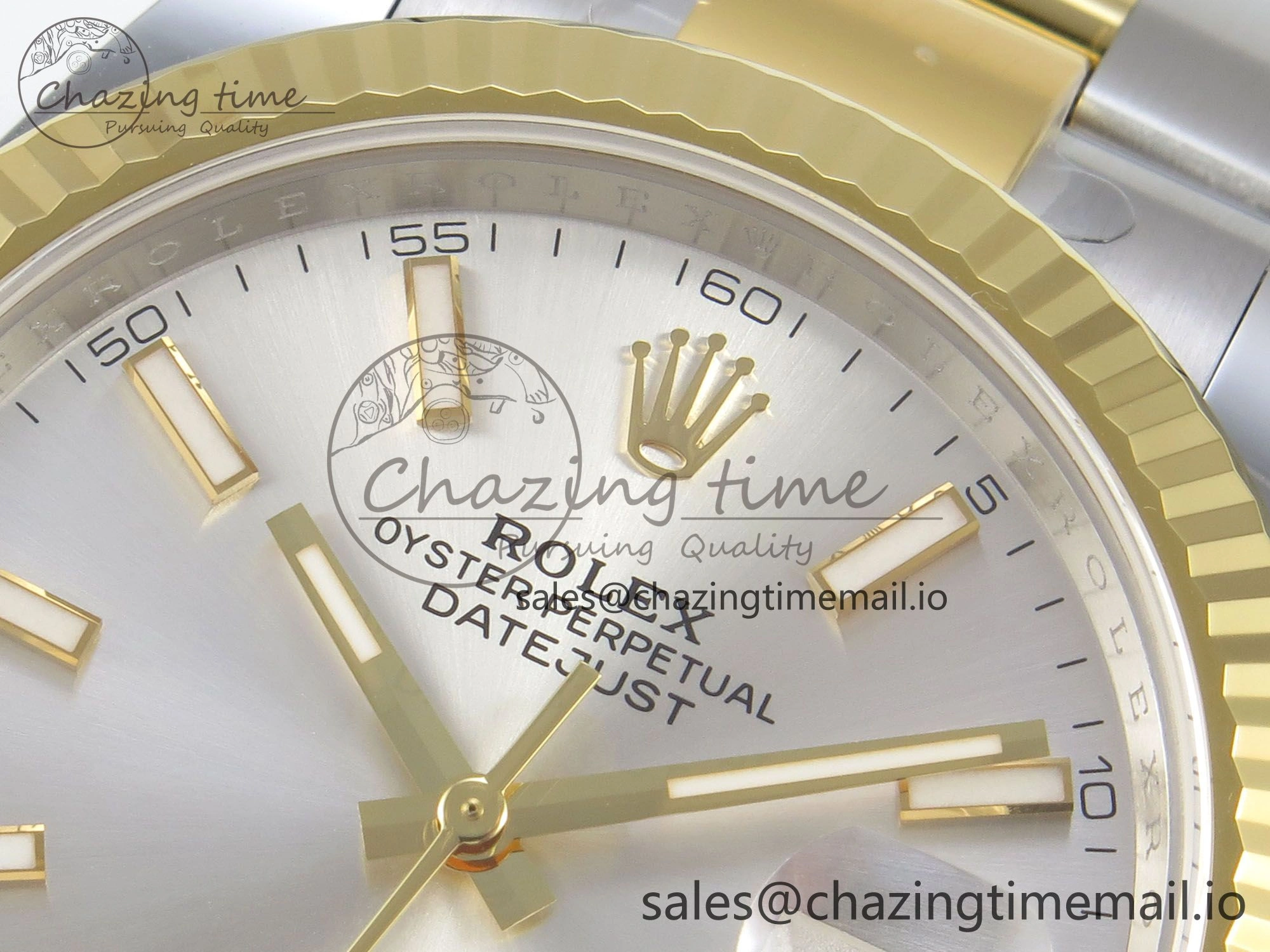 DateJust 41 126333 SS YG ARF 1:1 Best Edition Silver Stick Dial on Oyster Bracelet SH3235 (Weighted)