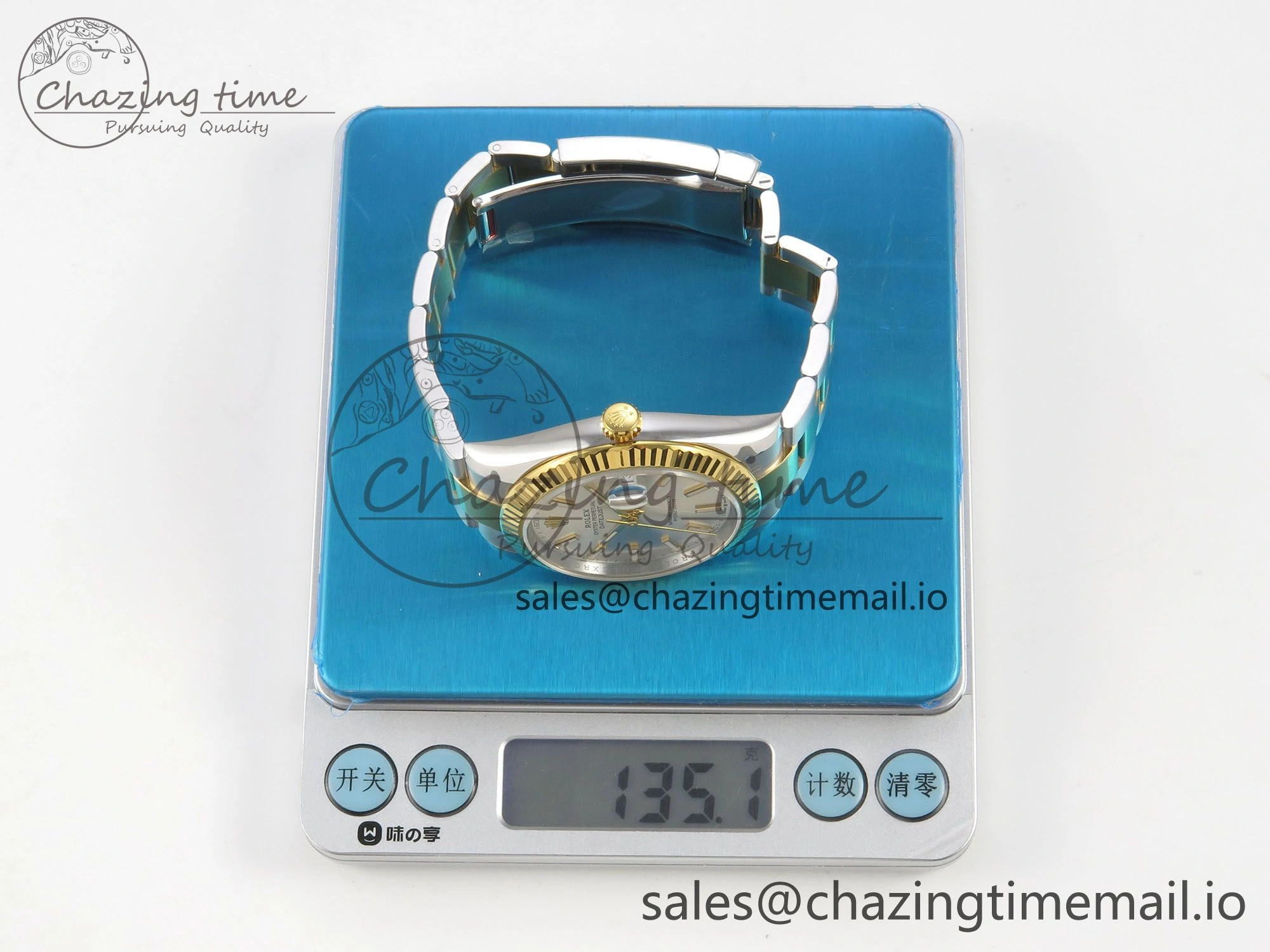 DateJust 41 126333 SS YG ARF 1:1 Best Edition Silver Stick Dial on Oyster Bracelet SH3235 (Weighted)