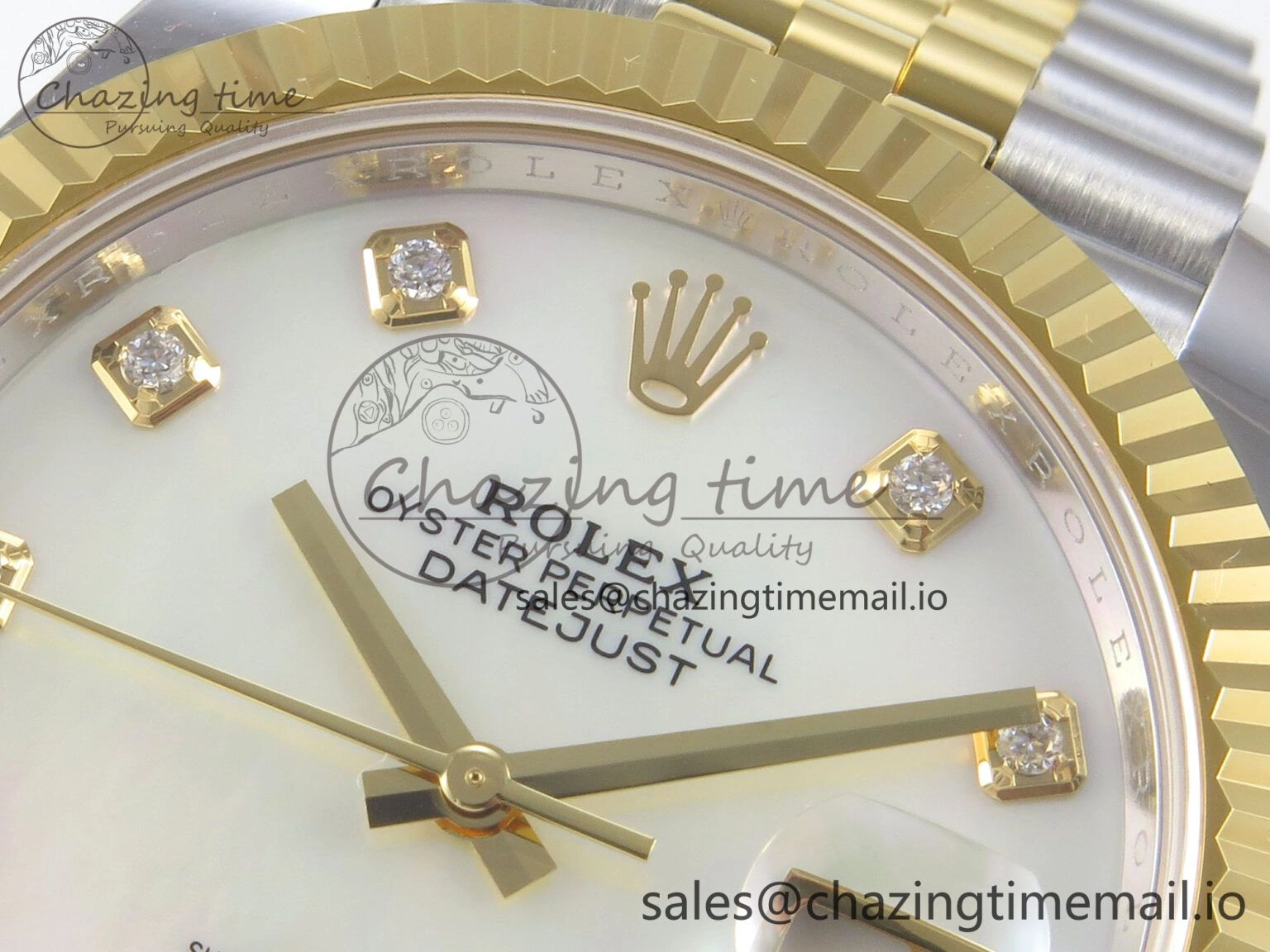 DateJust 41 126333 SS YG ARF 1:1 Best Edition White MOP Diamonds Dial on Jubilee Bracelet SH3235 (Weighted)
