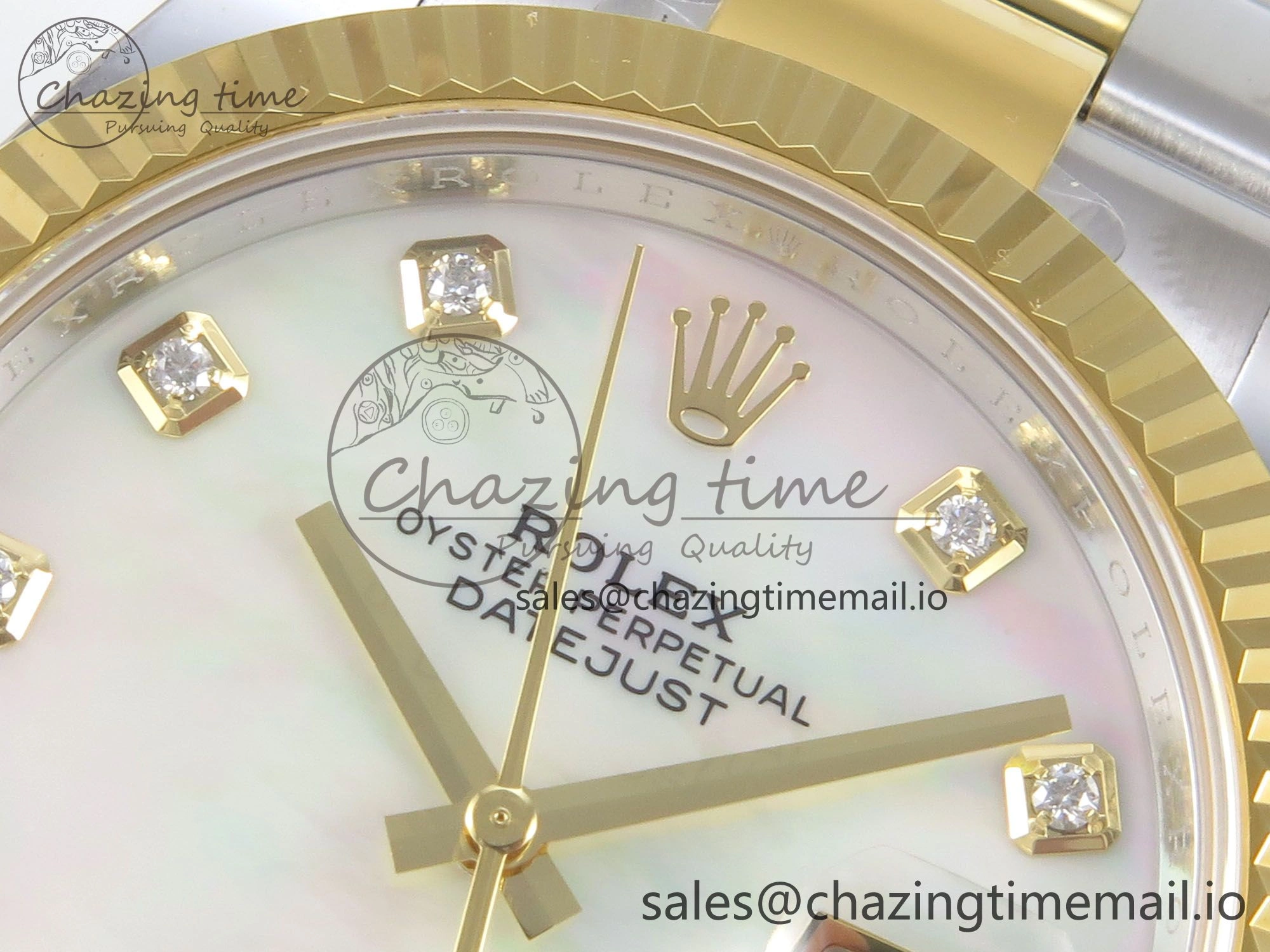 DateJust 41 126333 SS YG ARF 1:1 Best Edition White MOP Diamonds Dial on Oyster Bracelet SH3235 (Weighted)