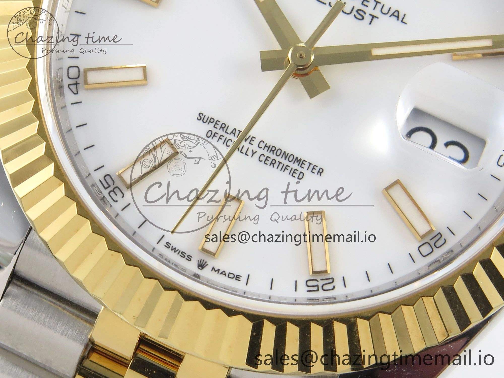 DateJust 41 126333 SS YG ARF 1:1 Best Edition White Stick Dial on Jubilee Bracelet SH3235 (Weighted)