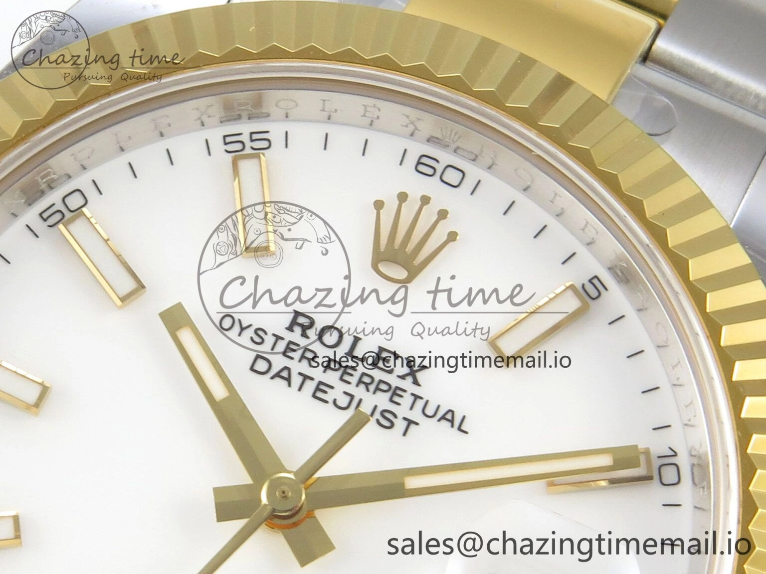 DateJust 41 126333 SS YG ARF 1:1 Best Edition White Stick Dial on Oyster Bracelet SH3235 (Weighted)