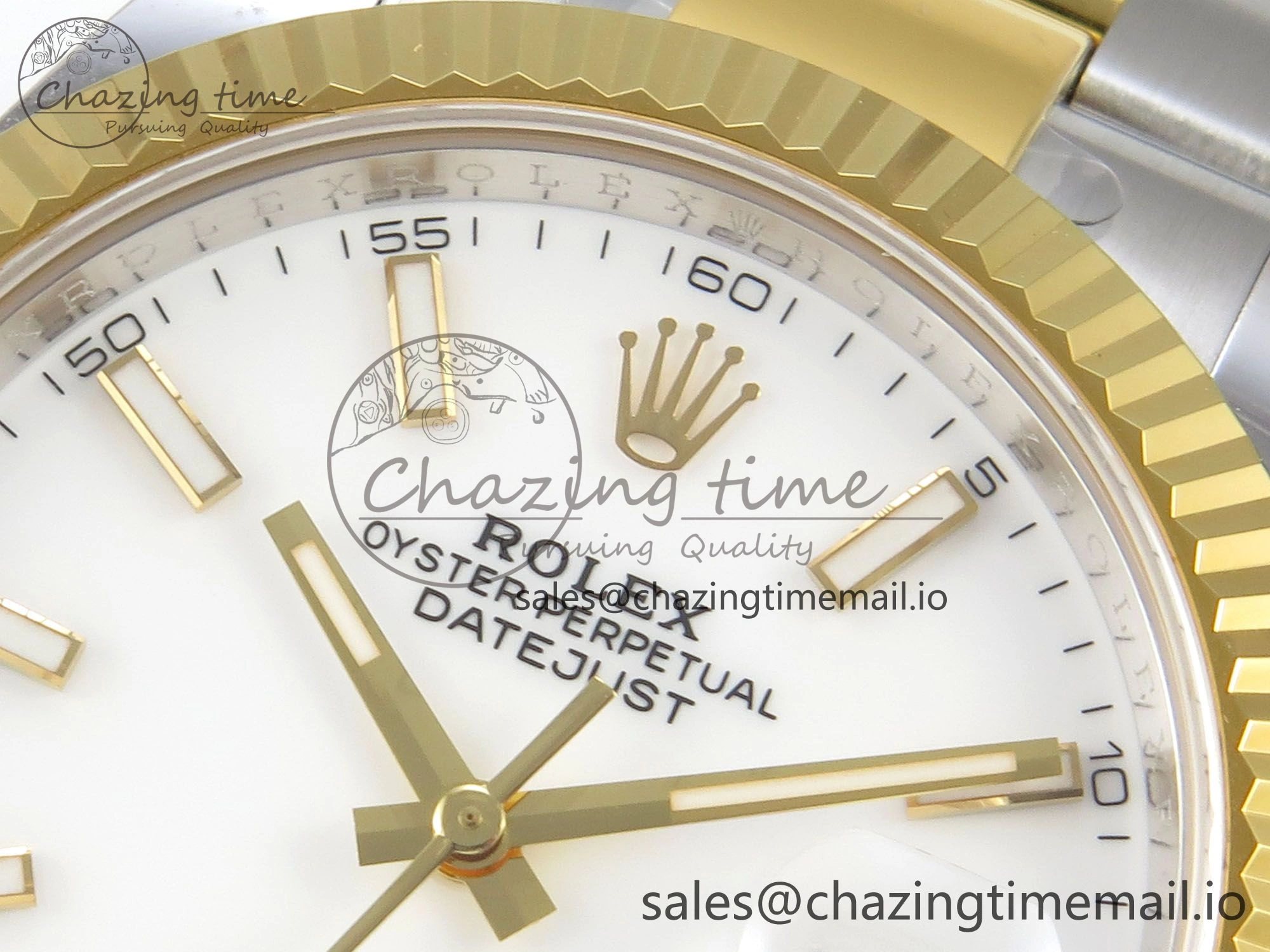 DateJust 41 126333 SS YG ARF 1:1 Best Edition White Stick Dial on Oyster Bracelet SH3235 (Weighted)