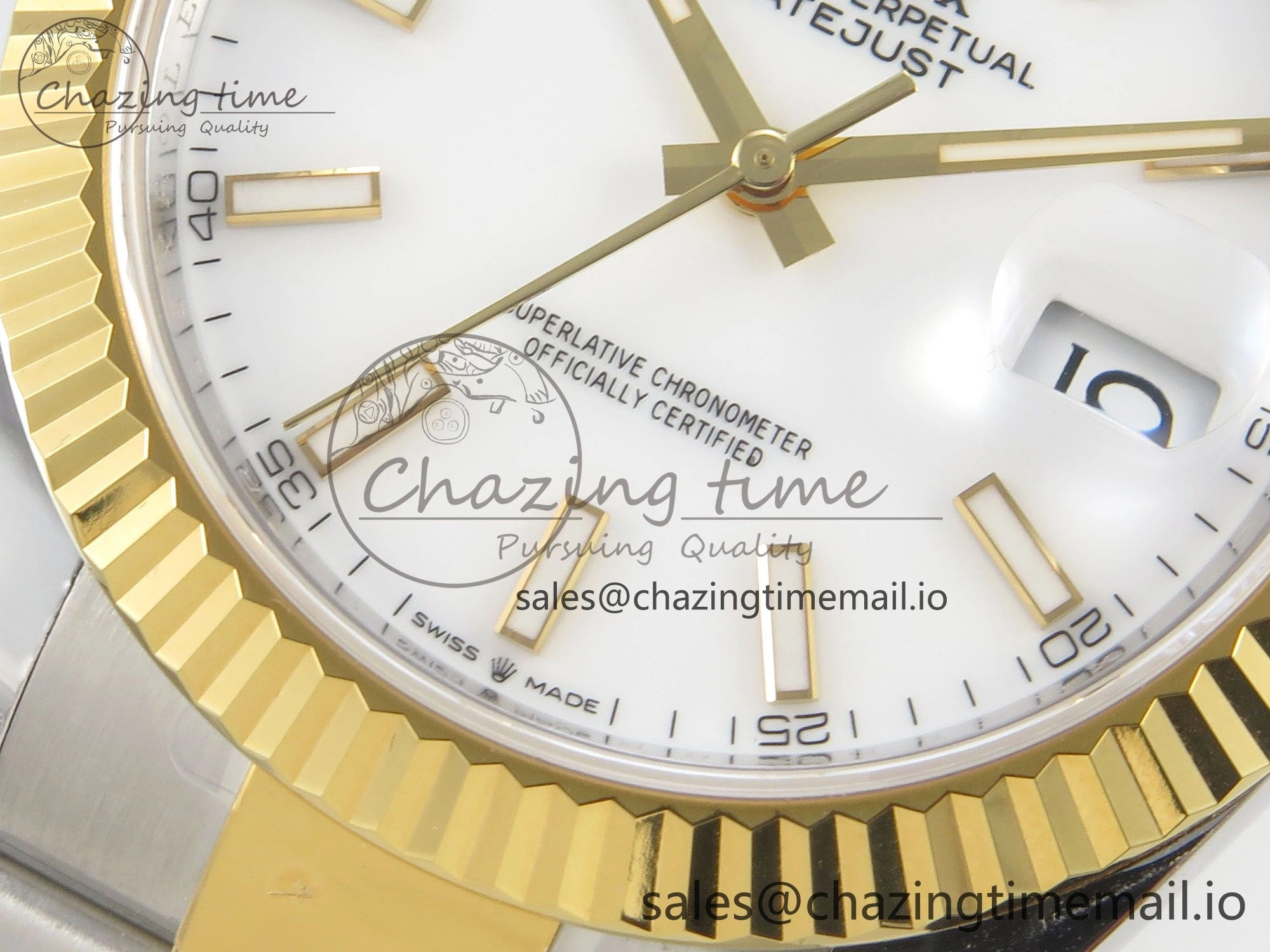 DateJust 41 126333 SS YG ARF 1:1 Best Edition White Stick Dial on Oyster Bracelet SH3235 (Weighted)