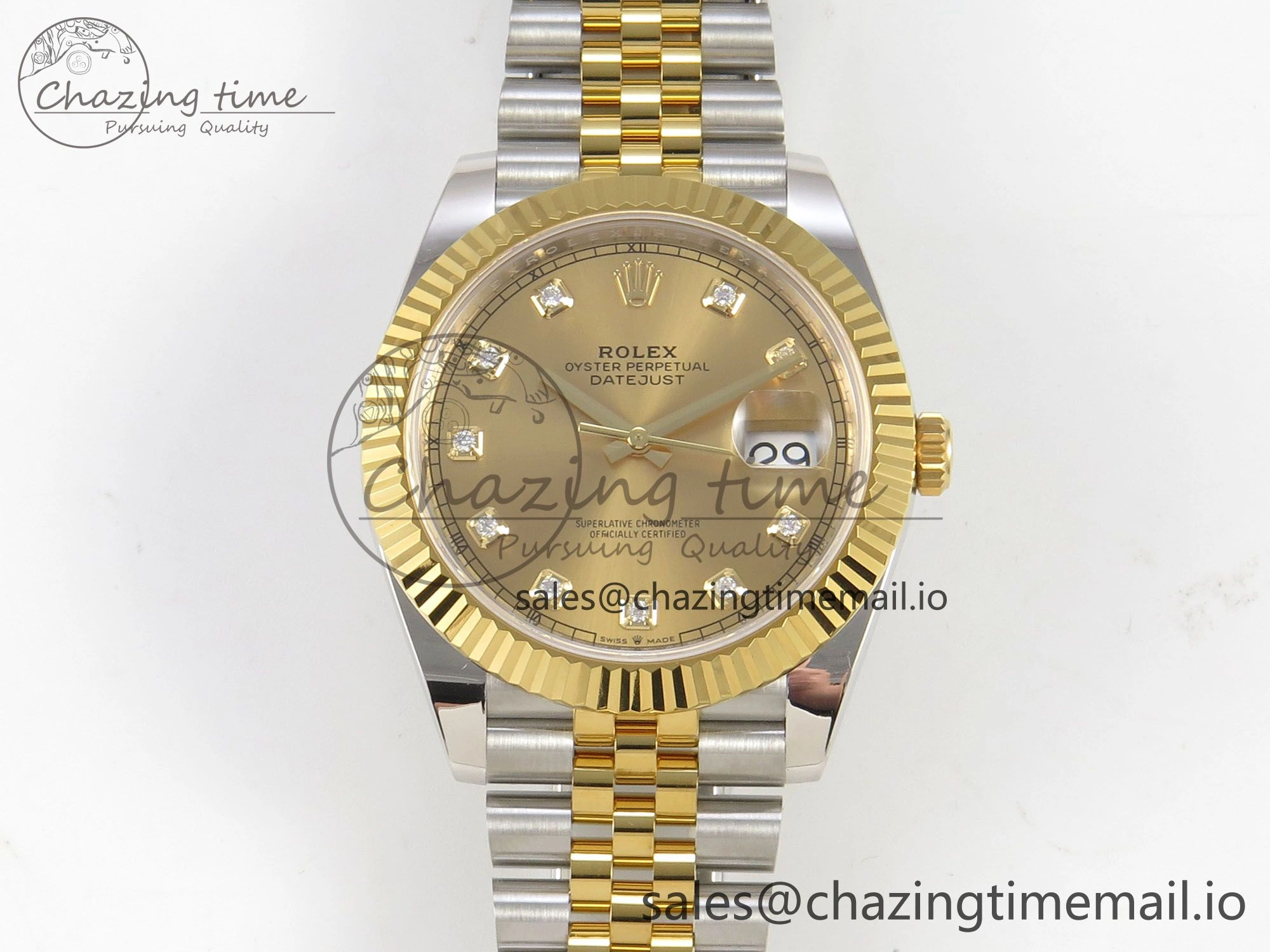 DateJust 41 126333 SS YG ARF 1:1 Best Edition YG Diamonds Dial on Jubilee Bracelet SH3235 (Weighted)