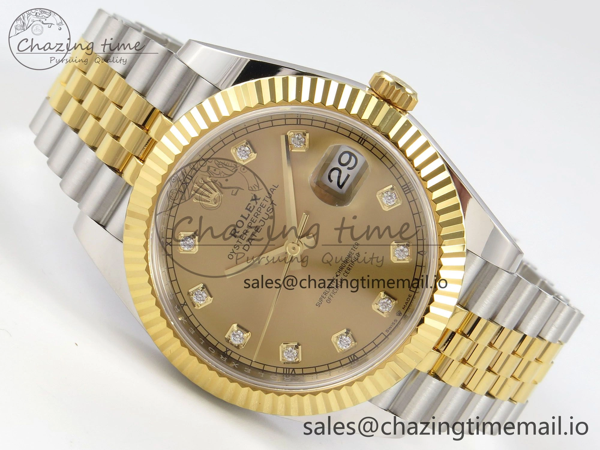 DateJust 41 126333 SS YG ARF 1:1 Best Edition YG Diamonds Dial on Jubilee Bracelet SH3235 (Weighted)