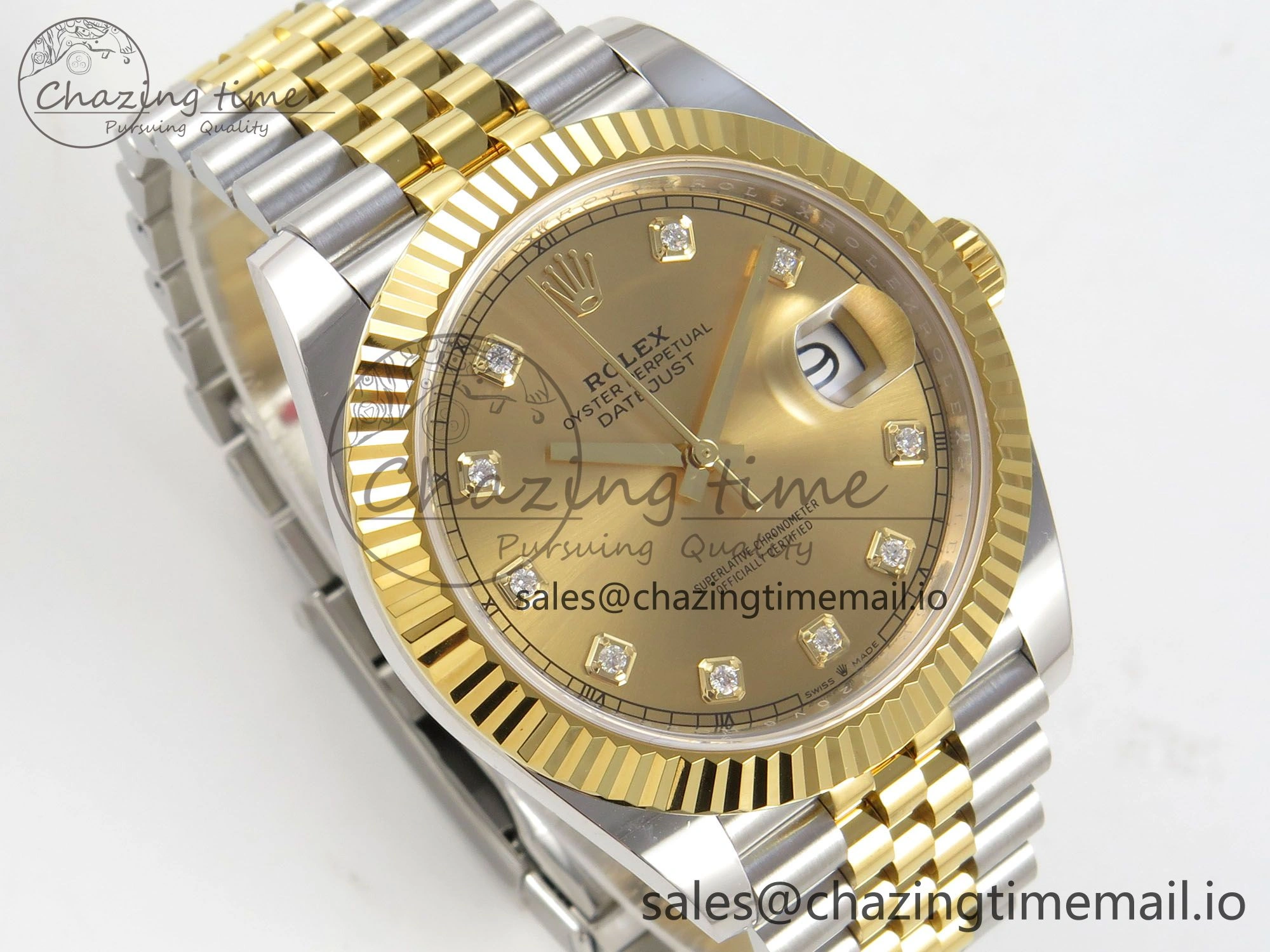 DateJust 41 126333 SS YG ARF 1:1 Best Edition YG Diamonds Dial on Jubilee Bracelet SH3235 (Weighted)