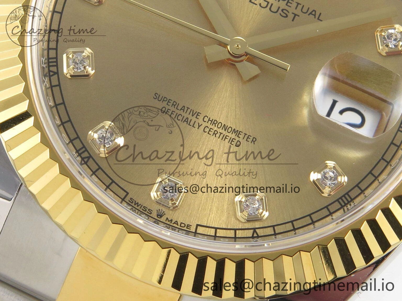 DateJust 41 126333 SS YG ARF 1:1 Best Edition YG Diamonds Dial on Oyster Bracelet SH3235 (Weighted)