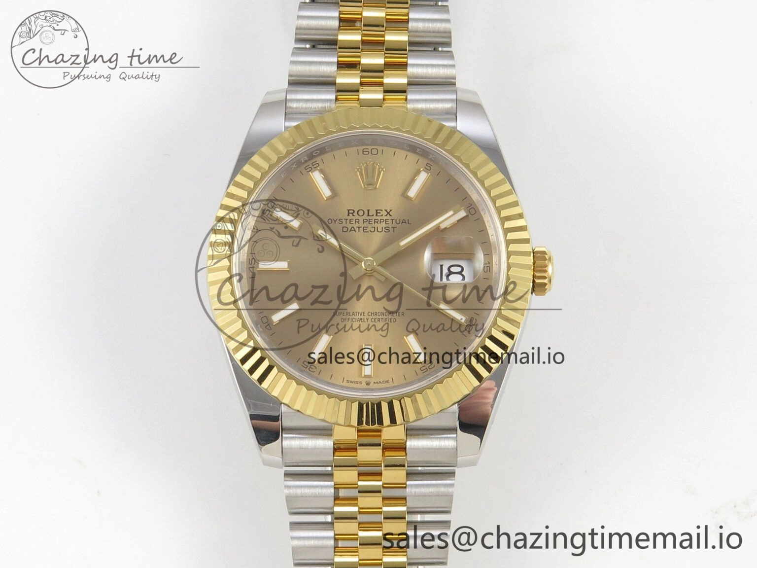 DateJust 41 126333 SS YG ARF 1:1 Best Edition YG Stick Dial on Jubilee Bracelet SH3235 (Weighted)