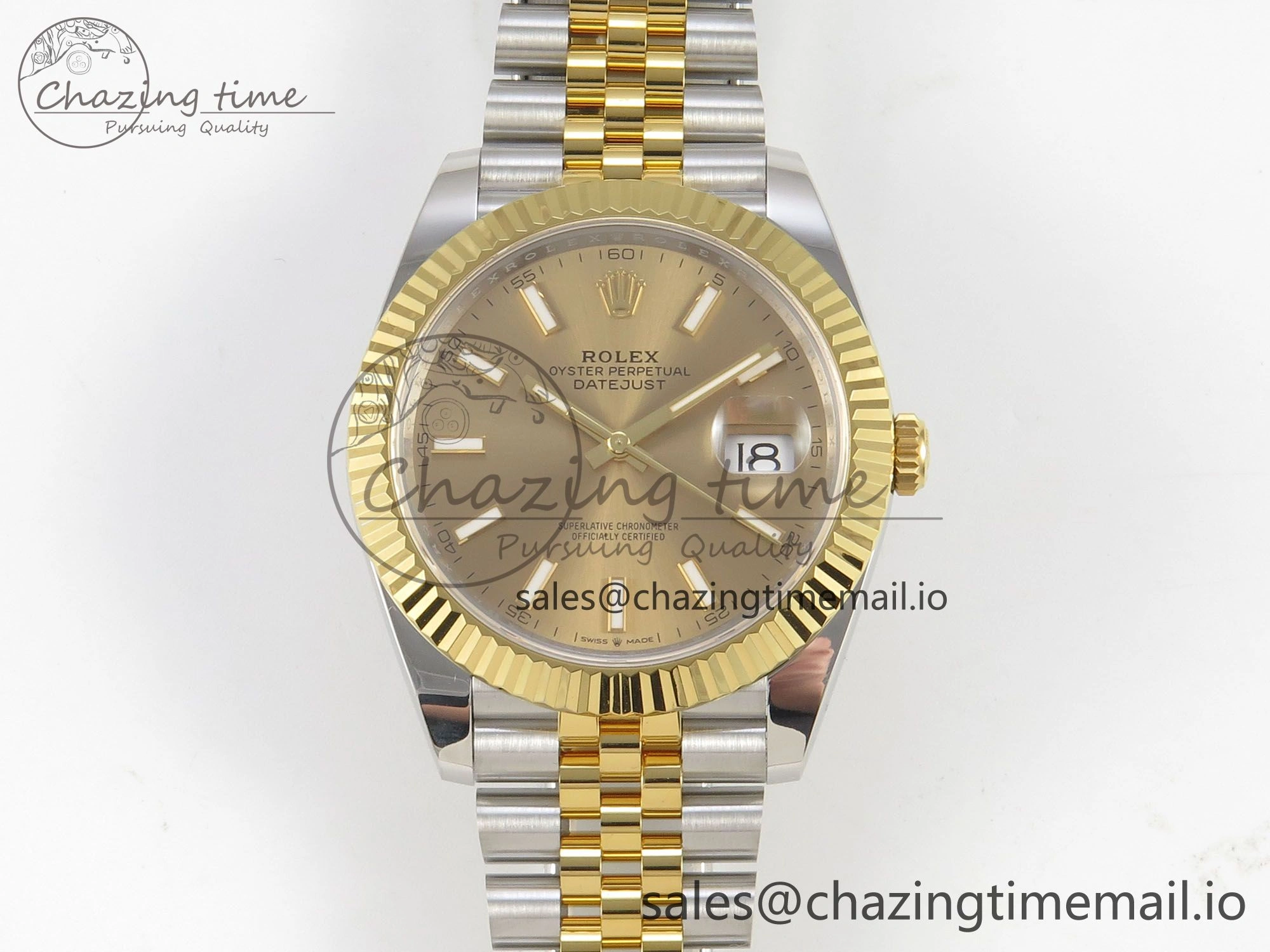 DateJust 41 126333 SS YG ARF 1:1 Best Edition YG Stick Dial on Jubilee Bracelet SH3235 (Weighted)