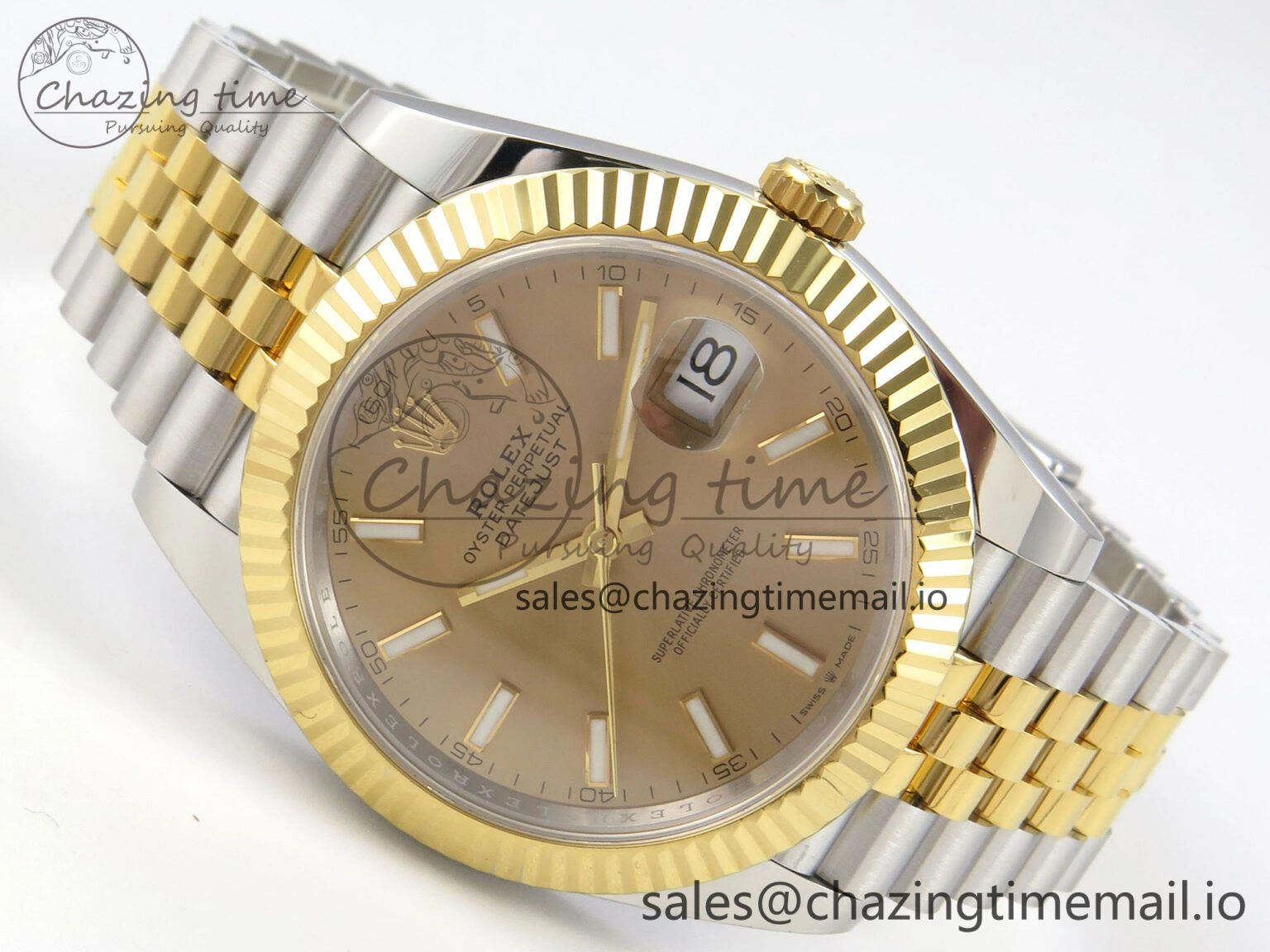 DateJust 41 126333 SS YG ARF 1:1 Best Edition YG Stick Dial on Jubilee Bracelet SH3235 (Weighted)