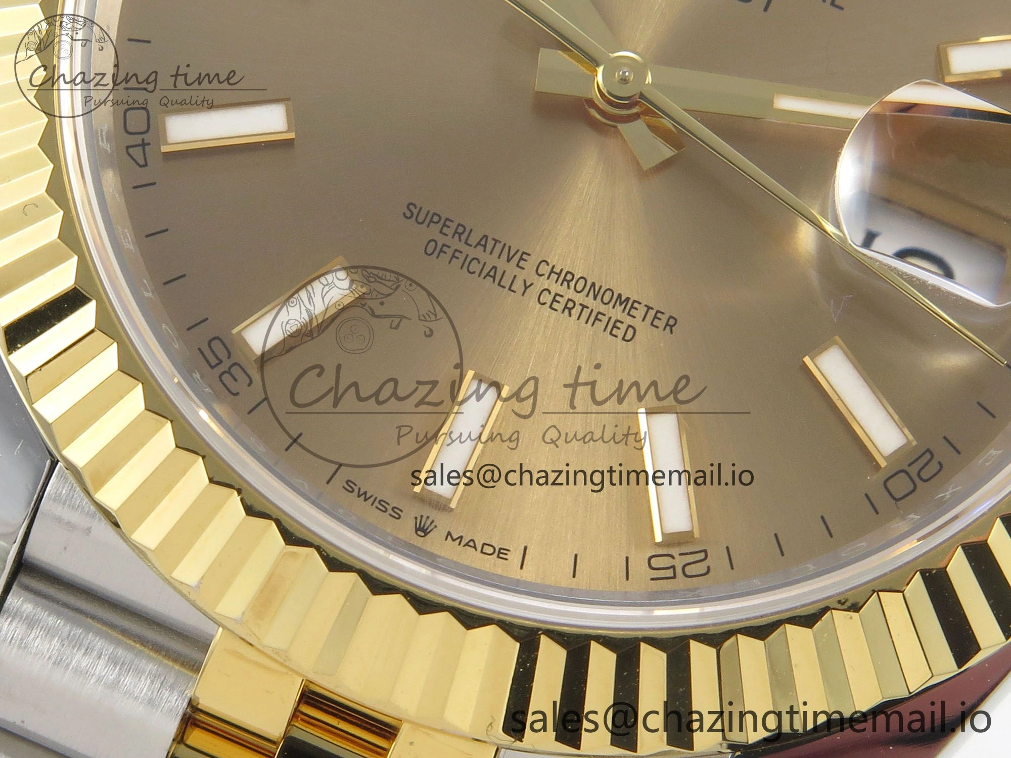 DateJust 41 126333 SS YG ARF 1:1 Best Edition YG Stick Dial on Jubilee Bracelet SH3235 (Weighted)