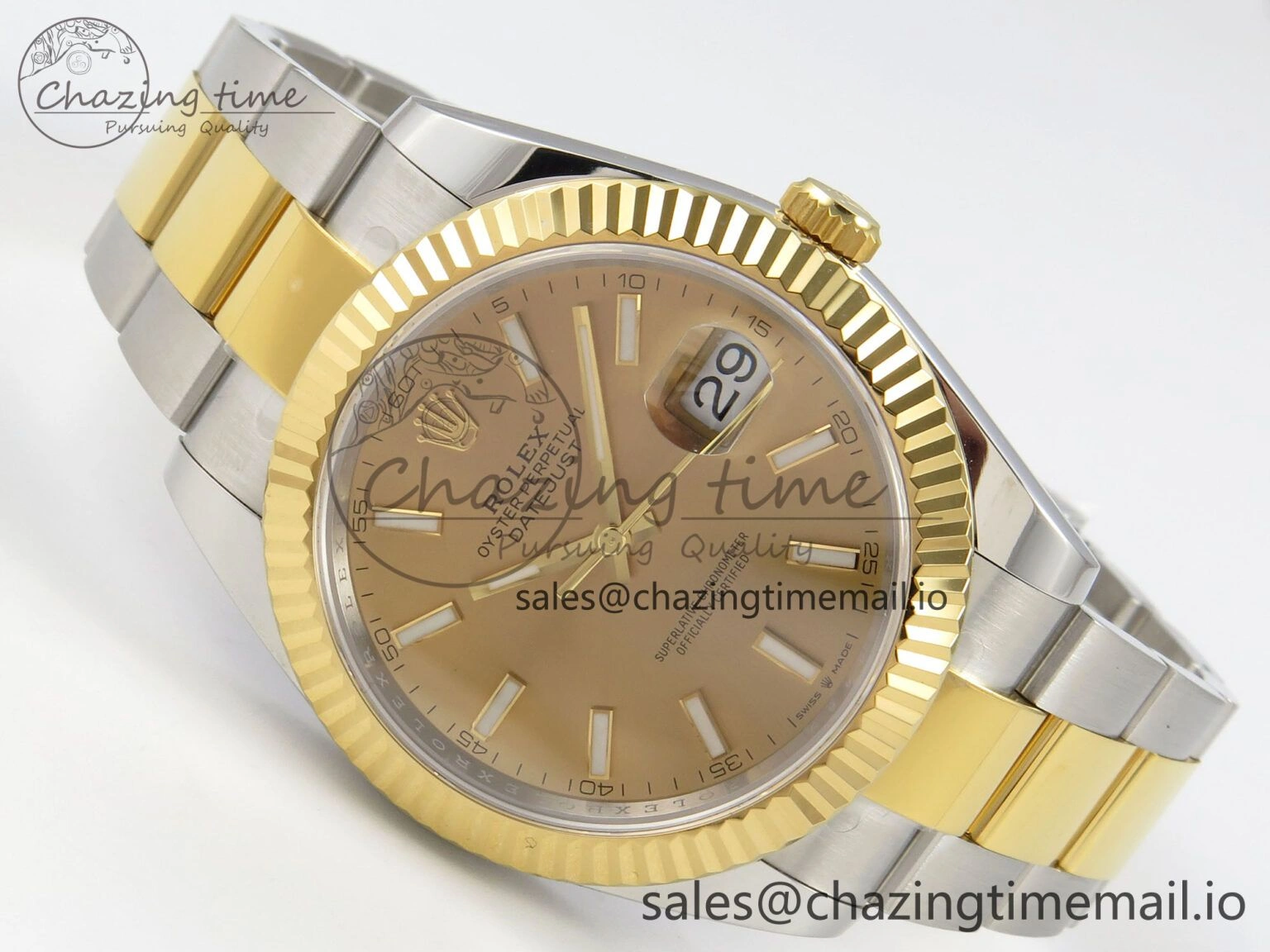 DateJust 41 126333 SS YG ARF 1:1 Best Edition YG Stick Dial on Oyster Bracelet SH3235 (Weighted)