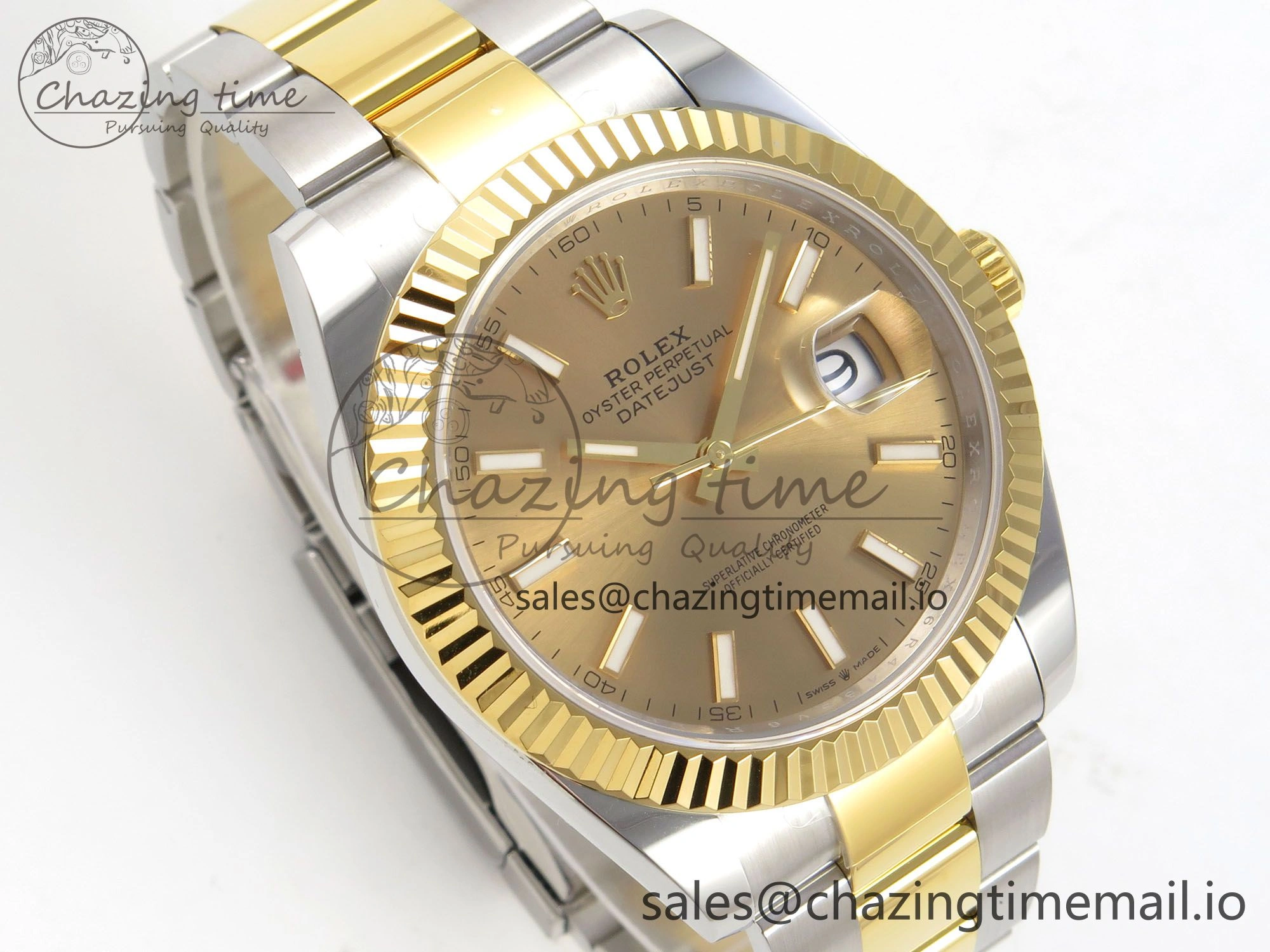 DateJust 41 126333 SS YG ARF 1:1 Best Edition YG Stick Dial on Oyster Bracelet SH3235 (Weighted)