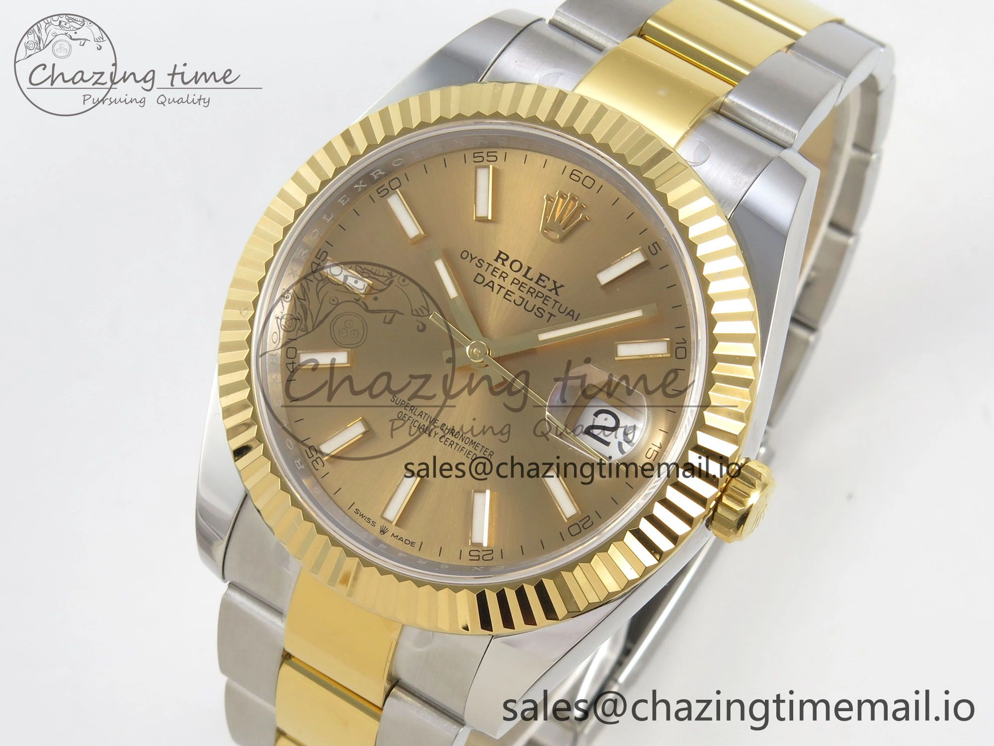 DateJust 41 126333 SS YG ARF 1:1 Best Edition YG Stick Dial on Oyster Bracelet SH3235 (Weighted)