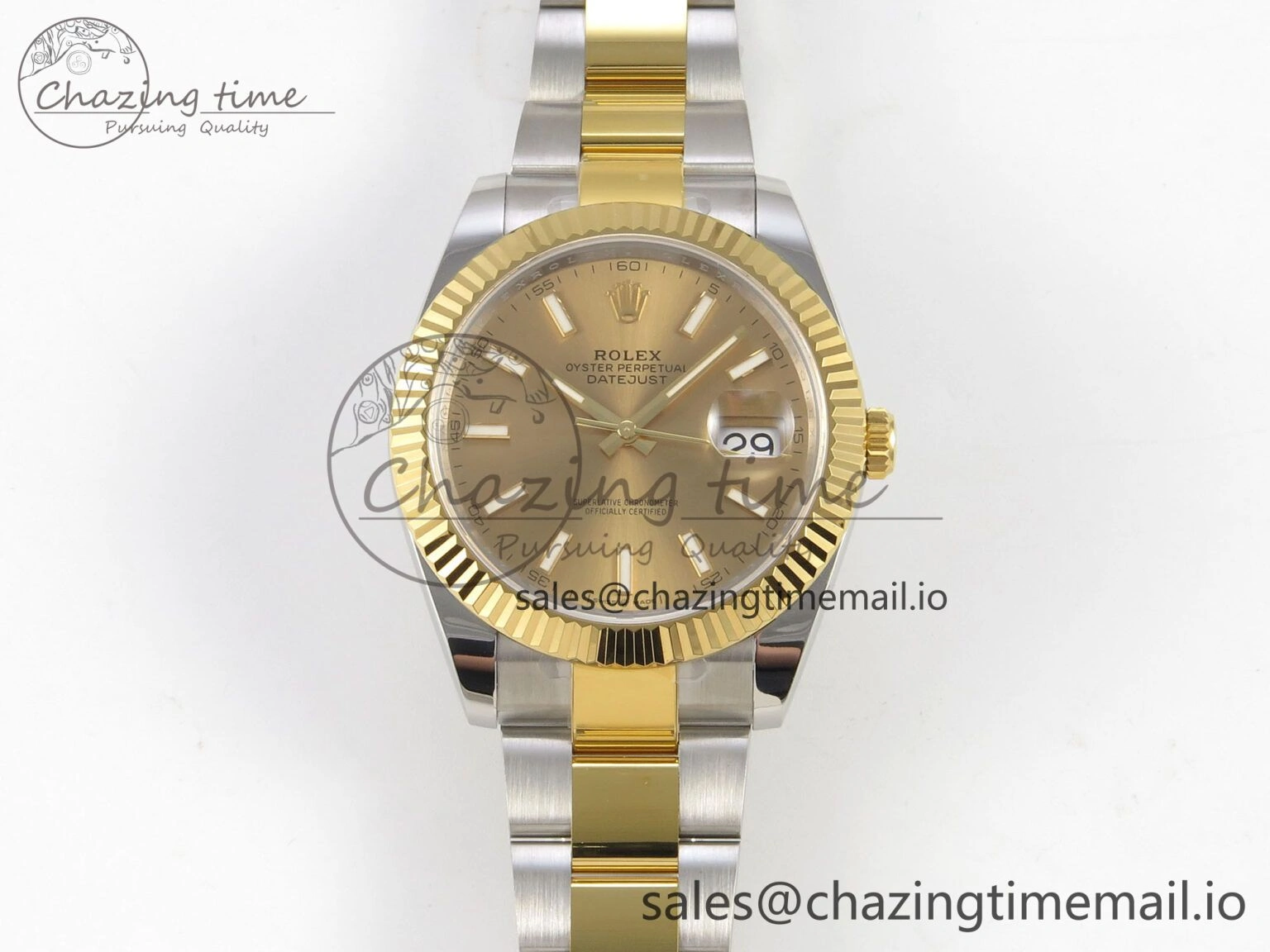 DateJust 41 126333 SS YG ARF 1:1 Best Edition YG Stick Dial on Oyster Bracelet SH3235 (Weighted)