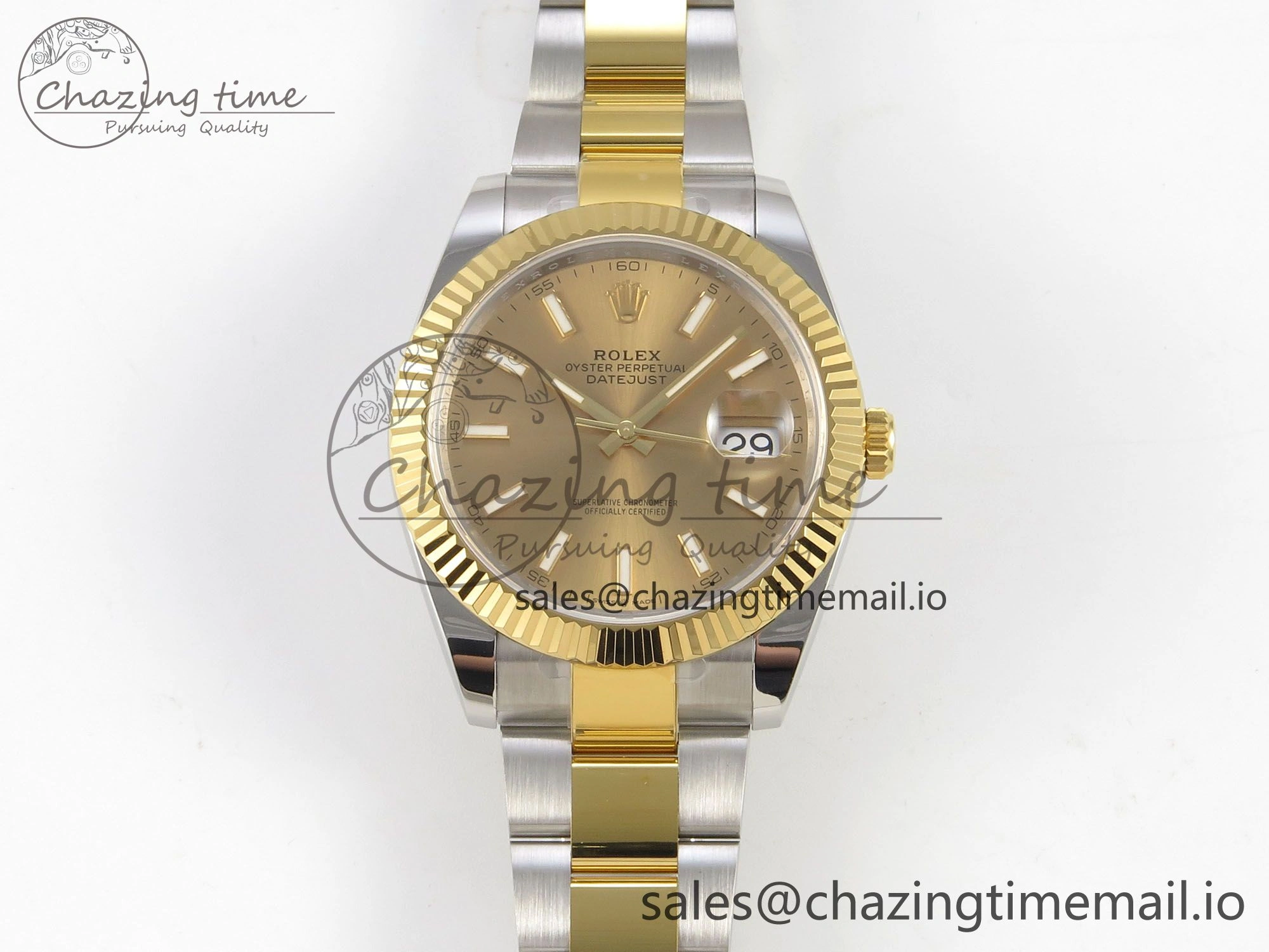 DateJust 41 126333 SS YG ARF 1:1 Best Edition YG Stick Dial on Oyster Bracelet SH3235 (Weighted)