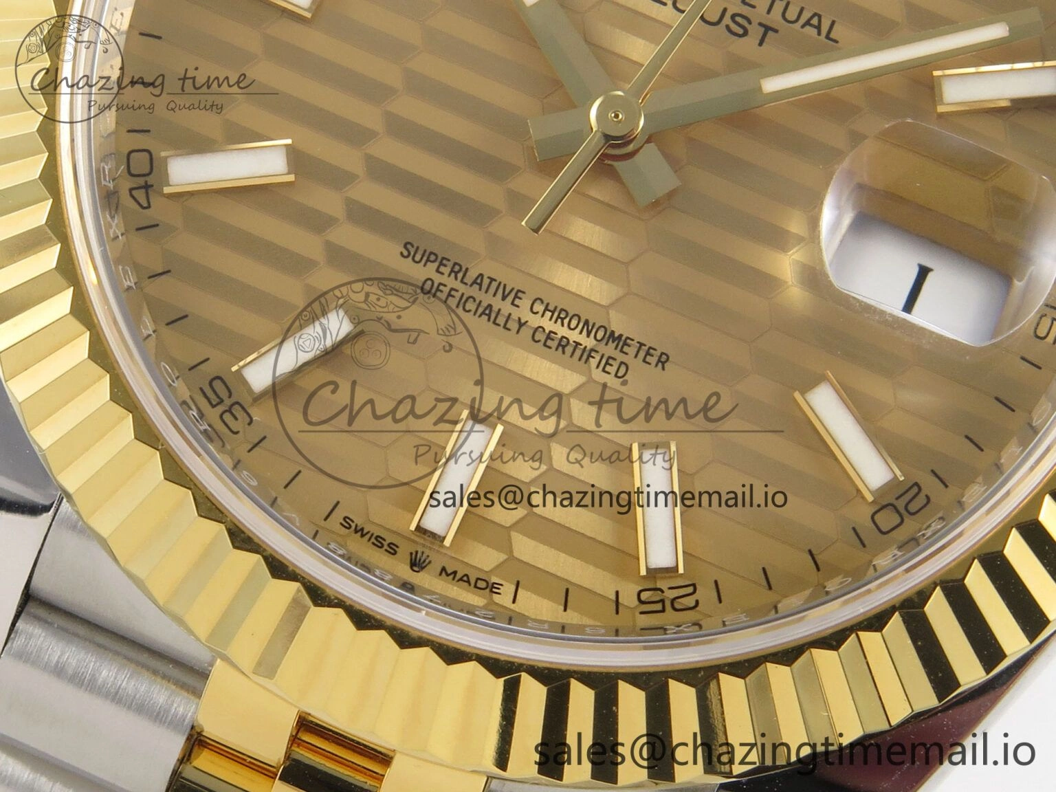 DateJust 41 126333 SS YG ARF 1:1 Best Edition YG Texture Stick Dial on Jubilee Bracelet SH3235 (Weighted)