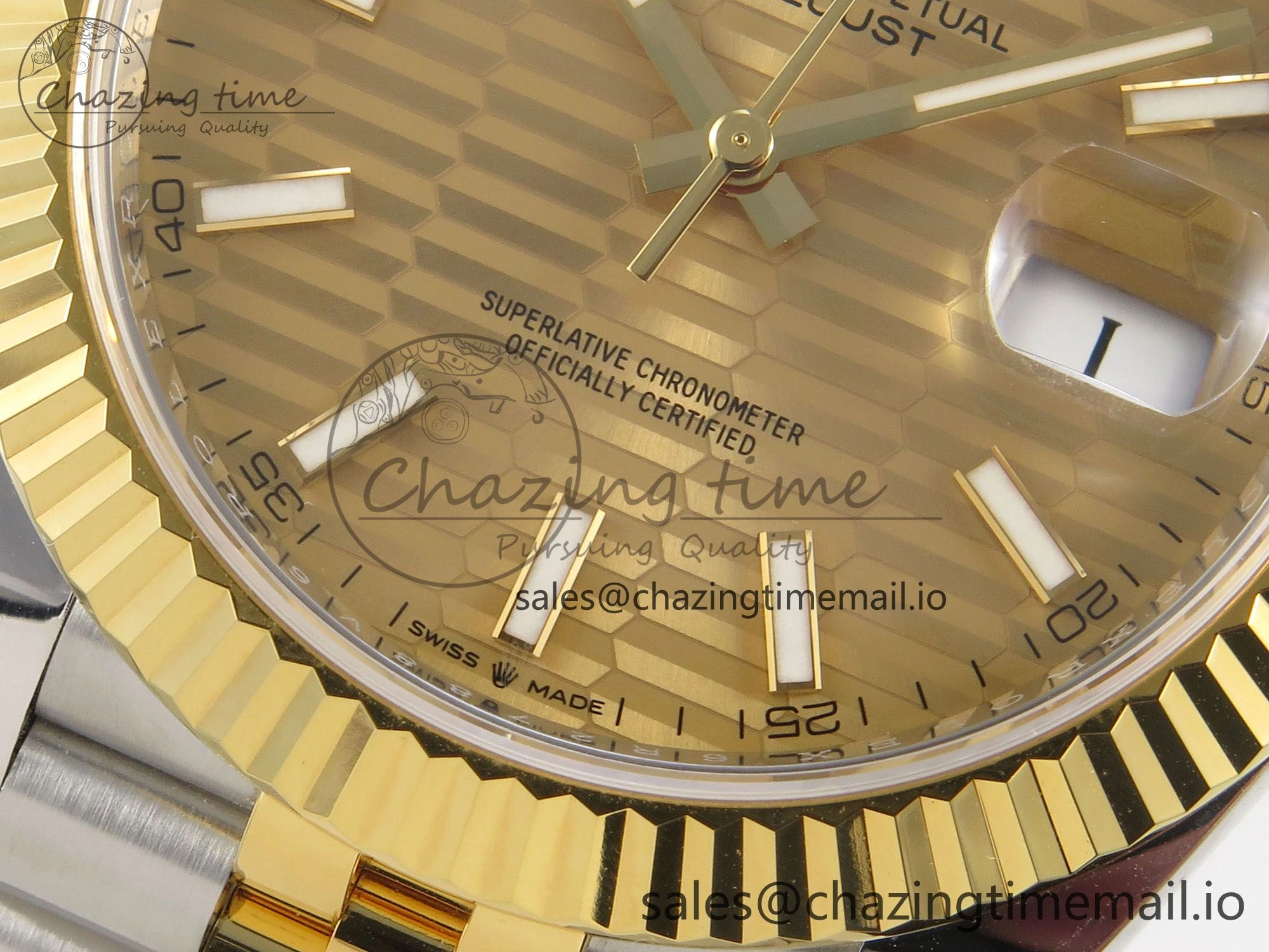 DateJust 41 126333 SS YG ARF 1:1 Best Edition YG Texture Stick Dial on Jubilee Bracelet SH3235 (Weighted)