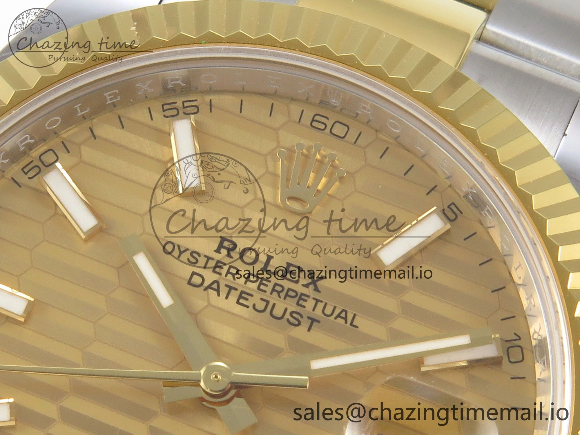 DateJust 41 126333 SS YG ARF 1:1 Best Edition YG Texture Stick Dial on Oyster Bracelet SH3235 (Weighted)