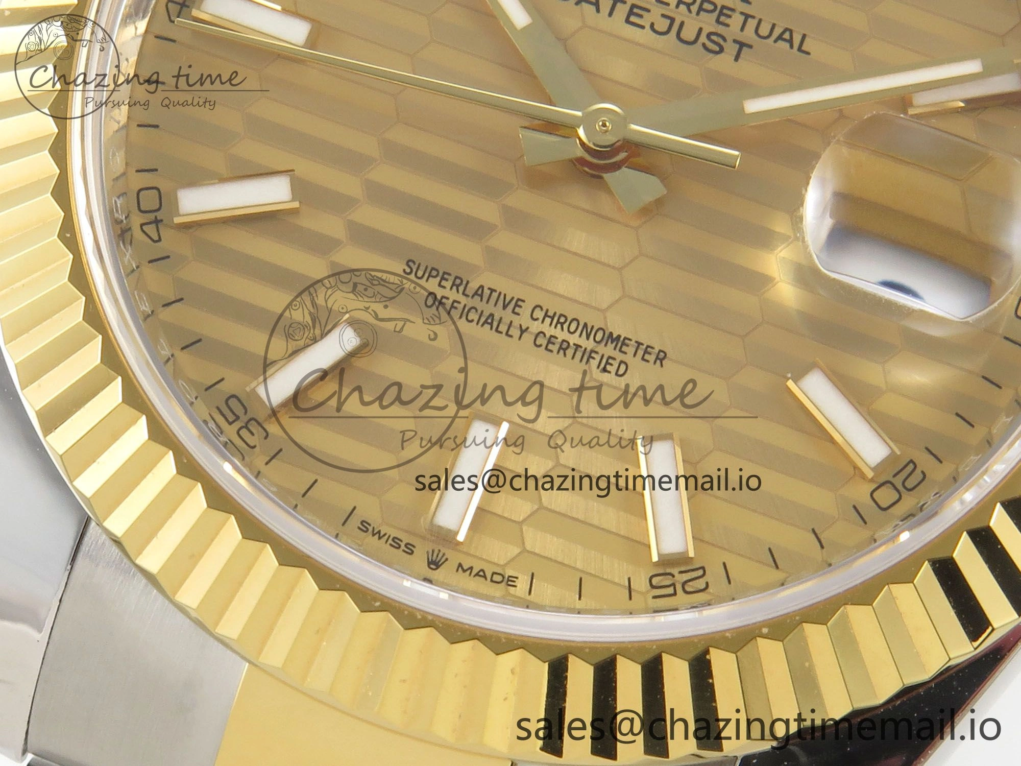 DateJust 41 126333 SS YG ARF 1:1 Best Edition YG Texture Stick Dial on Oyster Bracelet SH3235 (Weighted)