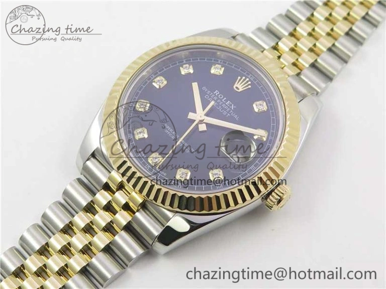 DateJust 41 126333 SS YG Wrapped WWF Best Edition Black Crystals Makers Dial on SS YG Wrapped Jubilee Bracelet A2836