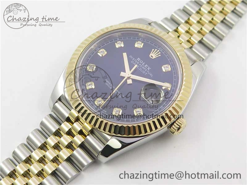 DateJust 41 126333 SS YG Wrapped WWF Best Edition Black Crystals Makers Dial on SS YG Wrapped Jubilee Bracelet A2836