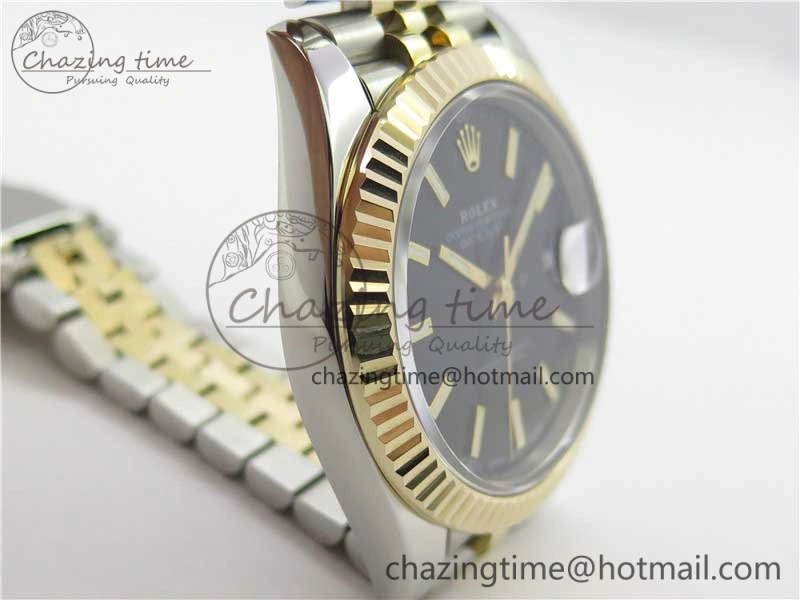 DateJust 41 126333 SS YG Wrapped WWF Best Edition Black Sticks Makers Dial on SS YG Wrapped Jubilee Bracelet A2836