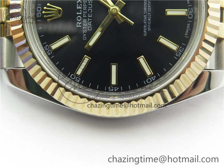 DateJust 41 126333 SS YG Wrapped WWF Best Edition Black Sticks Makers Dial on SS YG Wrapped Jubilee Bracelet A2836