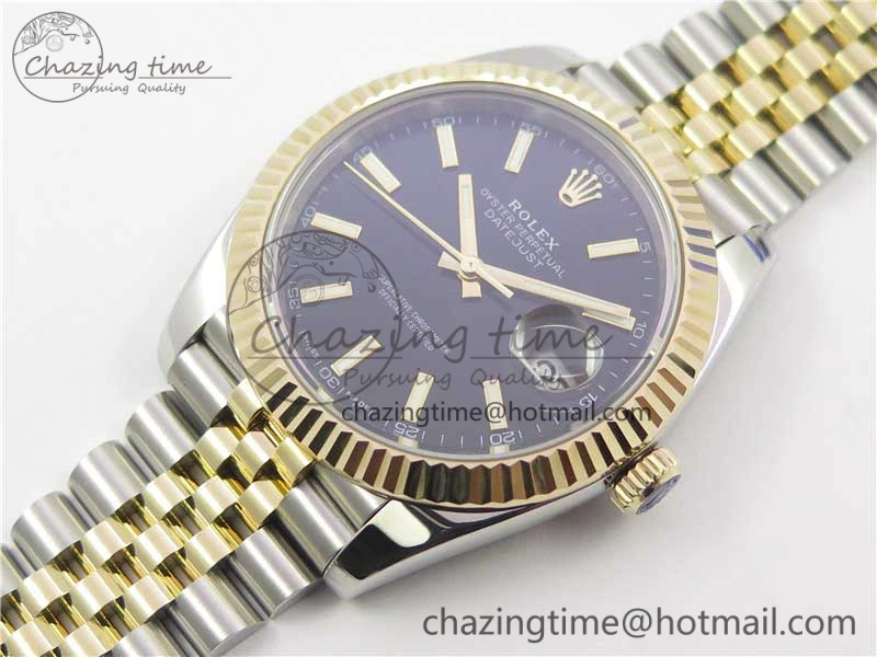 DateJust 41 126333 SS YG Wrapped WWF Best Edition Black Sticks Makers Dial on SS YG Wrapped Jubilee Bracelet A2836