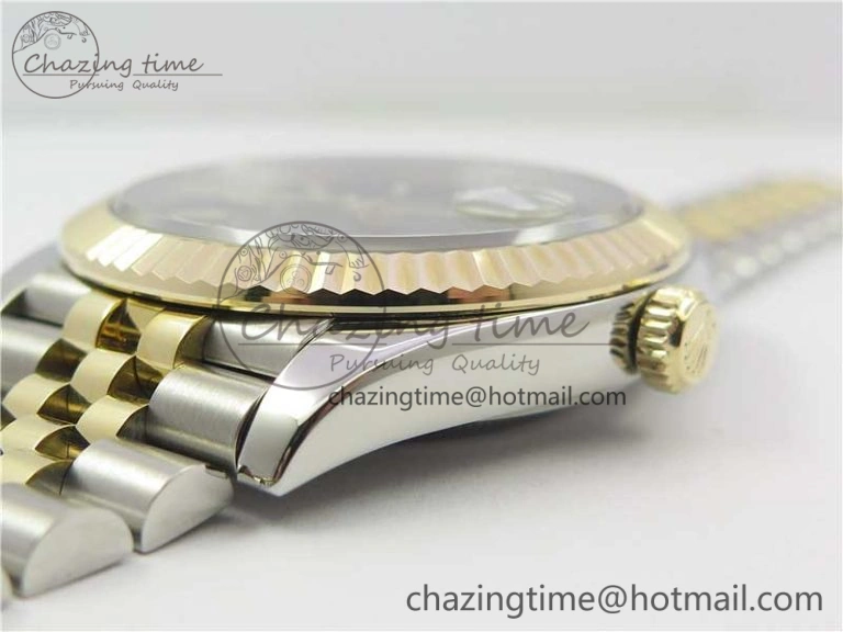 DateJust 41 126333 SS YG Wrapped WWF Best Edition Black Sticks Makers Dial on SS YG Wrapped Jubilee Bracelet A2836
