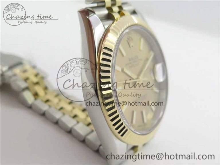 DateJust 41 126333 SS YG Wrapped WWF Best Edition Gold Stick Makers Dial on SS YG Wrapped Jubilee Bracelet A2836
