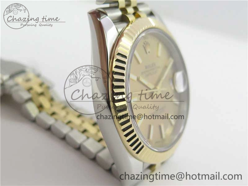 DateJust 41 126333 SS YG Wrapped WWF Best Edition Gold Stick Makers Dial on SS YG Wrapped Jubilee Bracelet A2836