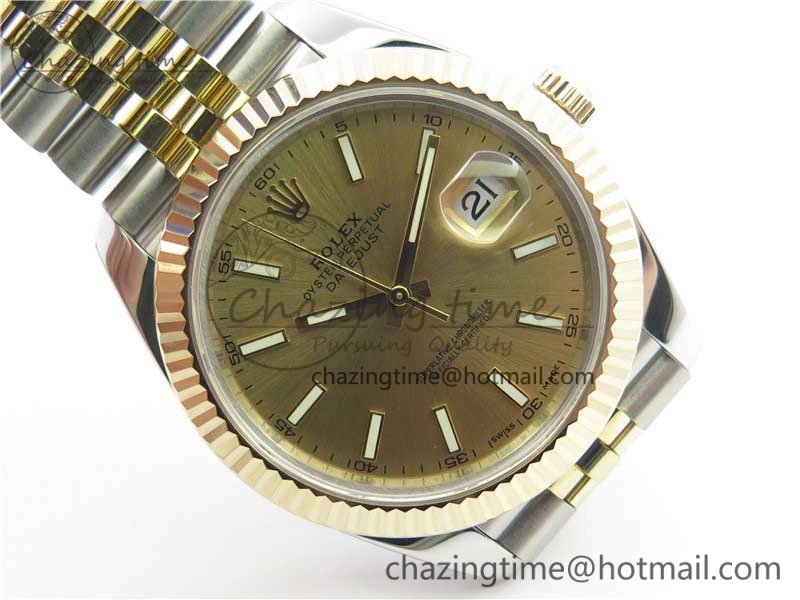 DateJust 41 126333 SS YG Wrapped WWF Best Edition Gold Stick Makers Dial on SS YG Wrapped Jubilee Bracelet A2836