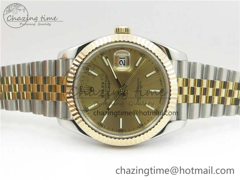 DateJust 41 126333 SS YG Wrapped WWF Best Edition Gold Stick Makers Dial on SS YG Wrapped Jubilee Bracelet A2836
