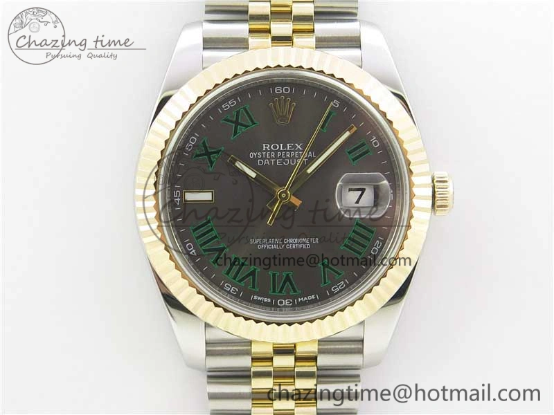 DateJust 41 126333 SS YG Wrapped WWF Best Edition Gray Roman Makers Dial on SS YG Wrapped Jubilee Bracelet A2836