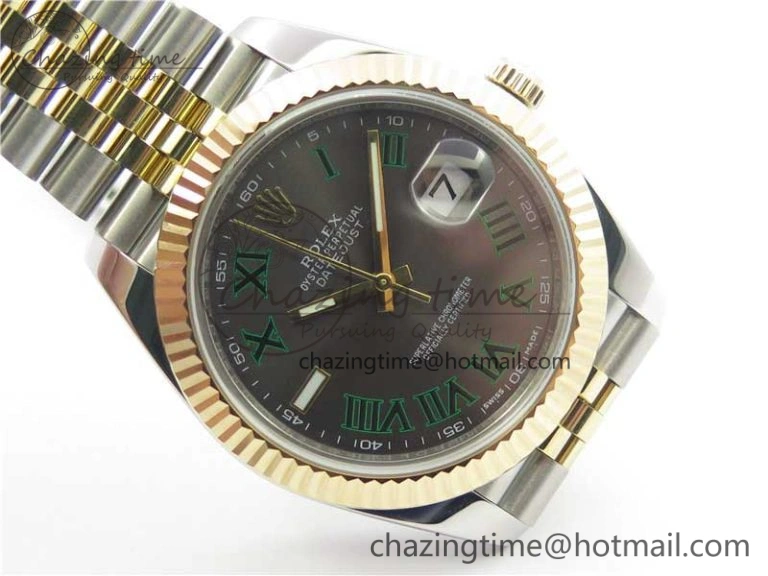 DateJust 41 126333 SS YG Wrapped WWF Best Edition Gray Roman Makers Dial on SS YG Wrapped Jubilee Bracelet A2836