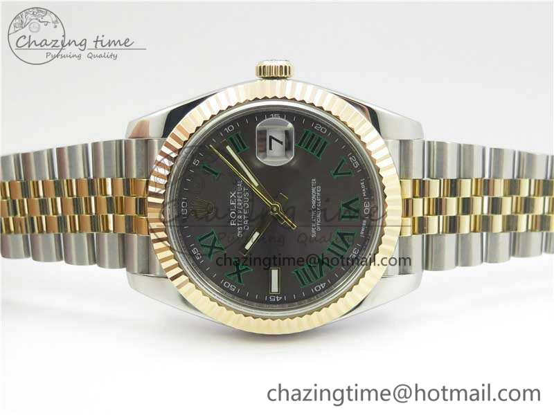 DateJust 41 126333 SS YG Wrapped WWF Best Edition Gray Roman Makers Dial on SS YG Wrapped Jubilee Bracelet A2836