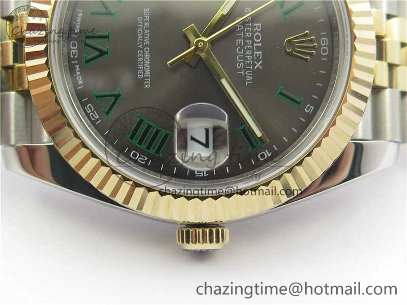 DateJust 41 126333 SS YG Wrapped WWF Best Edition Gray Roman Makers Dial on SS YG Wrapped Jubilee Bracelet A2836