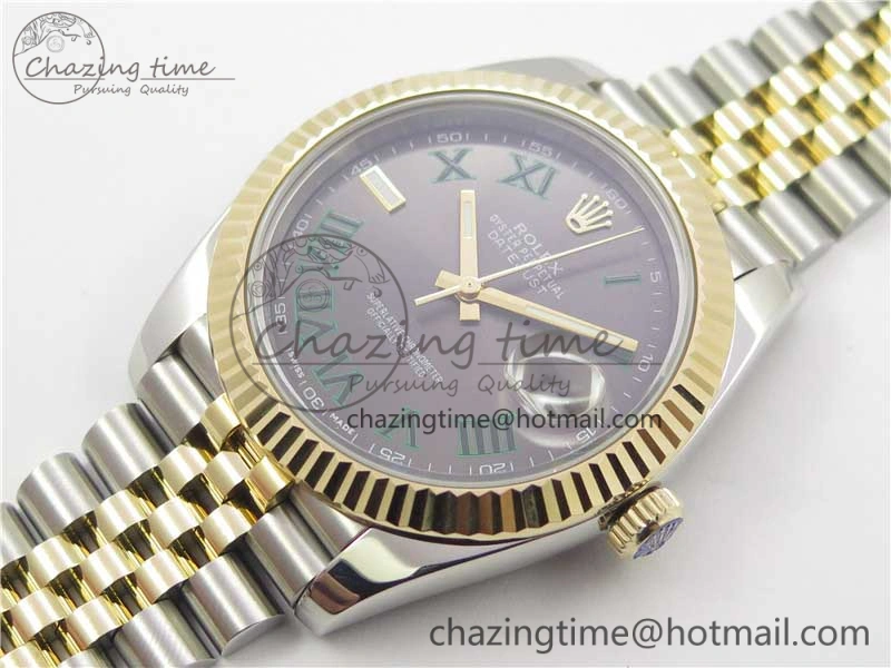 DateJust 41 126333 SS YG Wrapped WWF Best Edition Gray Roman Makers Dial on SS YG Wrapped Jubilee Bracelet A2836