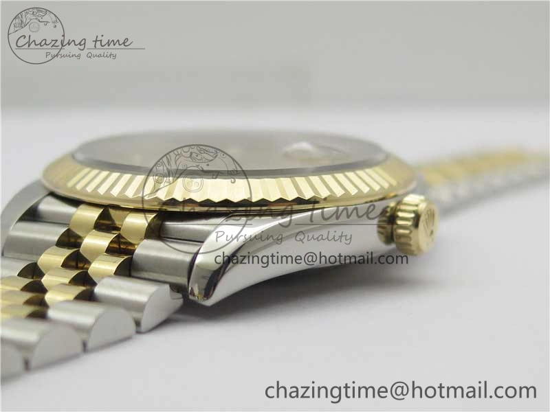 DateJust 41 126333 Wrapped SS YG 3AF 1:1 Best Edition YG Dial Crystal Markers on Wrapped SS YG Jubilee Bracelet A3235