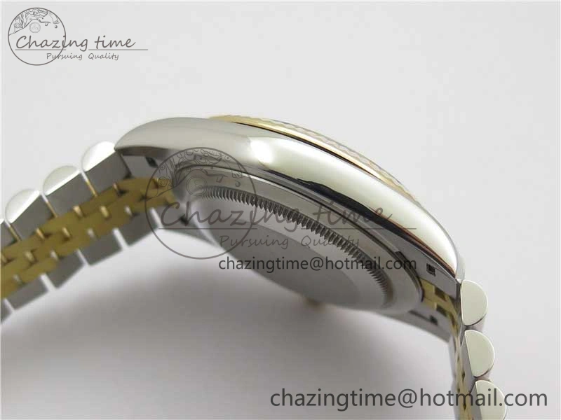DateJust 41 126333 Wrapped SS YG 3AF 1:1 Best Edition YG Dial Crystal Markers on Wrapped SS YG Jubilee Bracelet A3235