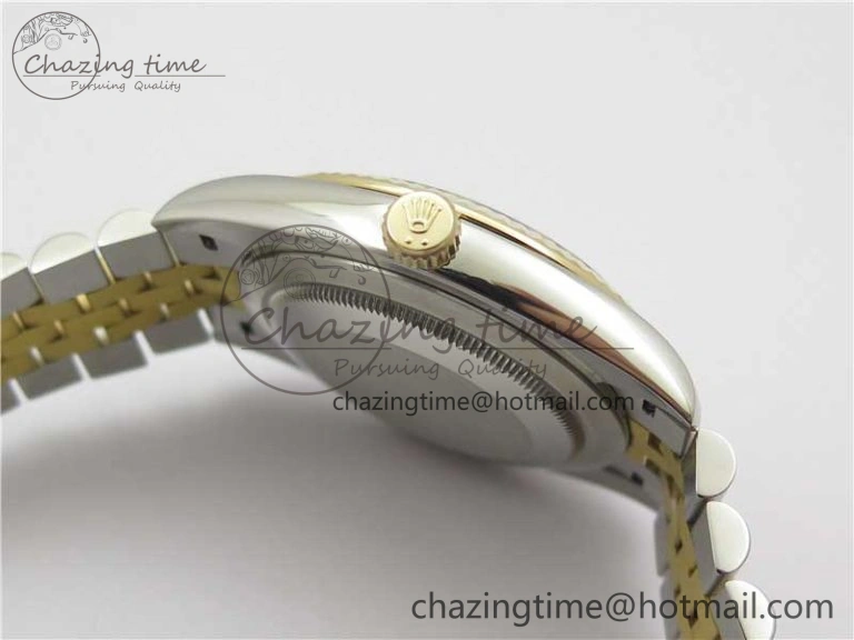 DateJust 41 126333 Wrapped SS YG 3AF 1:1 Best Edition YG Dial Crystal Markers on Wrapped SS YG Jubilee Bracelet A3235