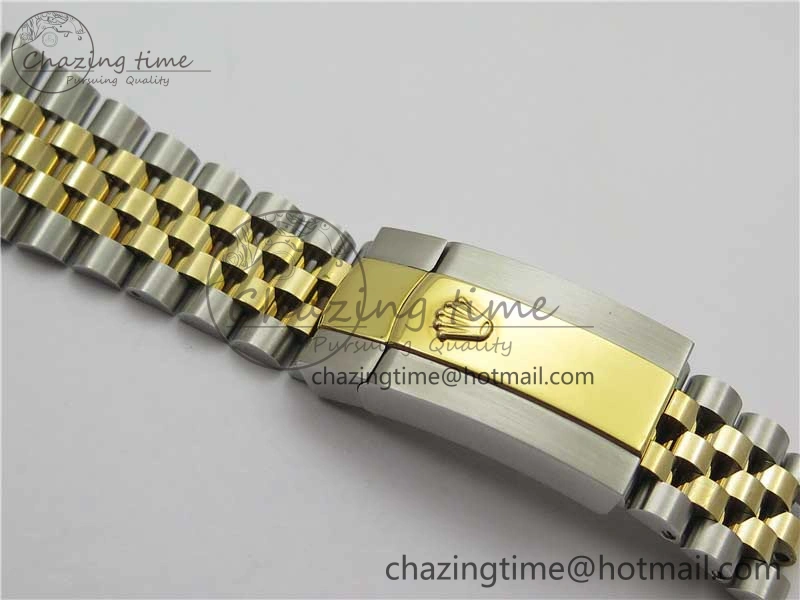 DateJust 41 126333 Wrapped SS YG 3AF 1:1 Best Edition YG Dial Crystal Markers on Wrapped SS YG Jubilee Bracelet A3235