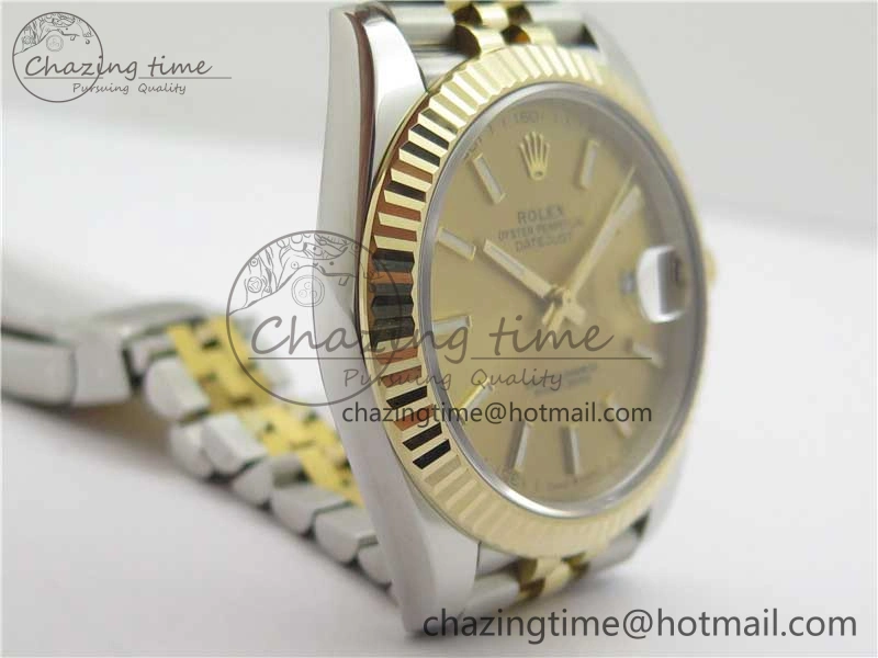 DateJust 41 126333 Wrapped SS YG 3AF 1:1 Best Edition YG Dial on Wrapped SS YG Jubilee Bracelet A3235