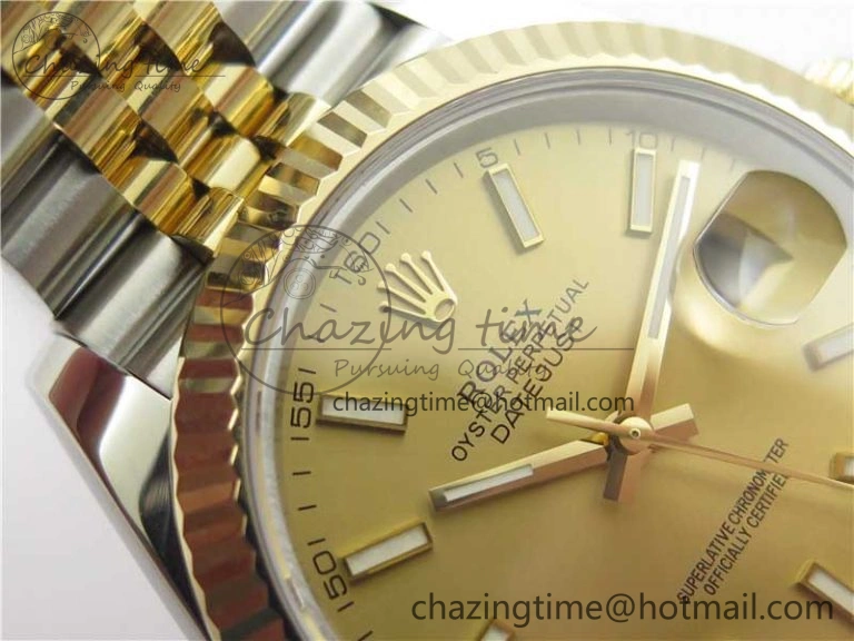 DateJust 41 126333 Wrapped SS YG 3AF 1:1 Best Edition YG Dial on Wrapped SS YG Jubilee Bracelet A3235
