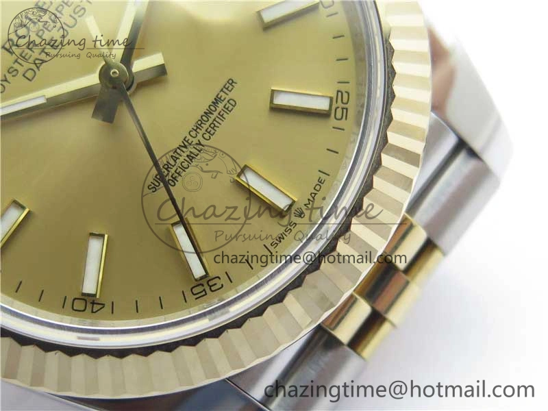 DateJust 41 126333 Wrapped SS YG 3AF 1:1 Best Edition YG Dial on Wrapped SS YG Jubilee Bracelet A3235