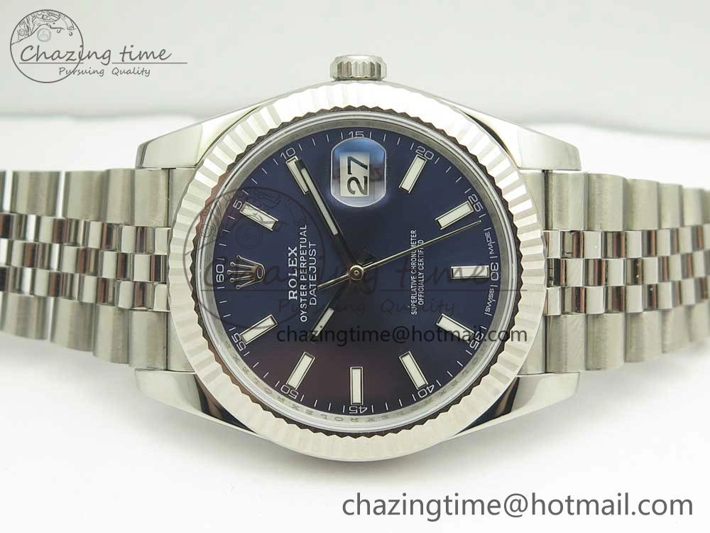 DateJust 41 126334 904L SS DJF 1:1 Best Edition Blue Dial on Jubilee Bracelet A2824